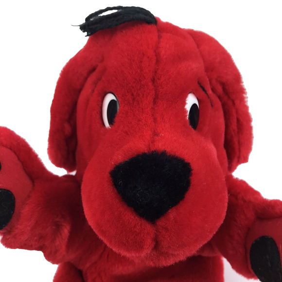 Vintage 1997 Scholastic Side Kicks Clifford Big Red Dog Hand Puppet 12" Plush - Picture 2 of 9